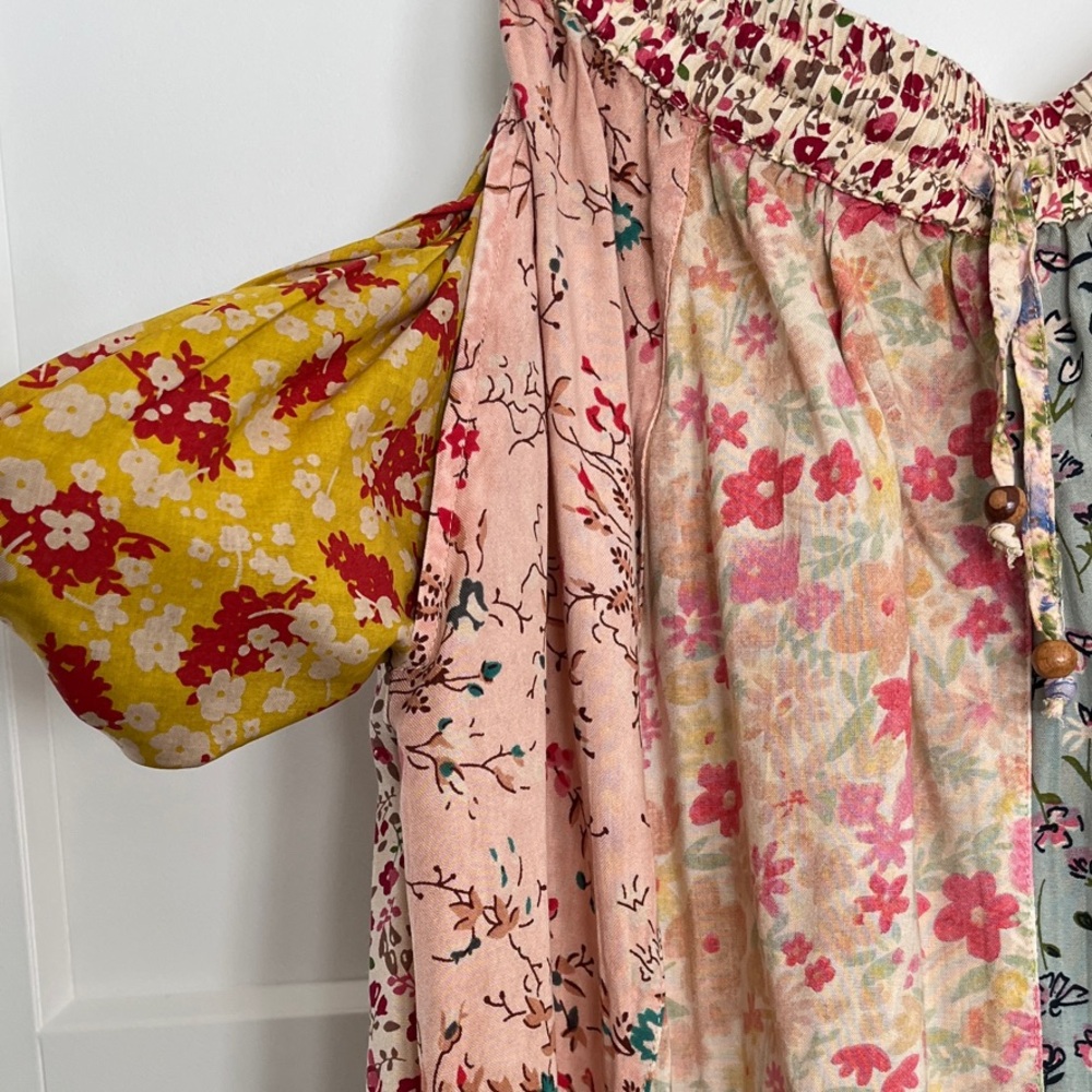 Young Threads Boho Floral Patchwork Asymmetrical … - image 7